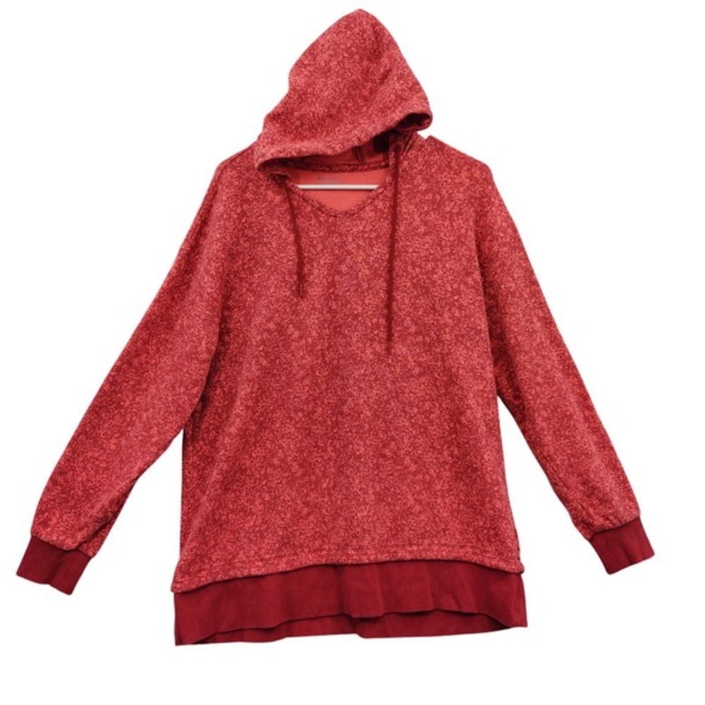 Athleta Womens Gorpcore Athleisure Hoodie M Pink Red Sundown Alliance Relaxed
